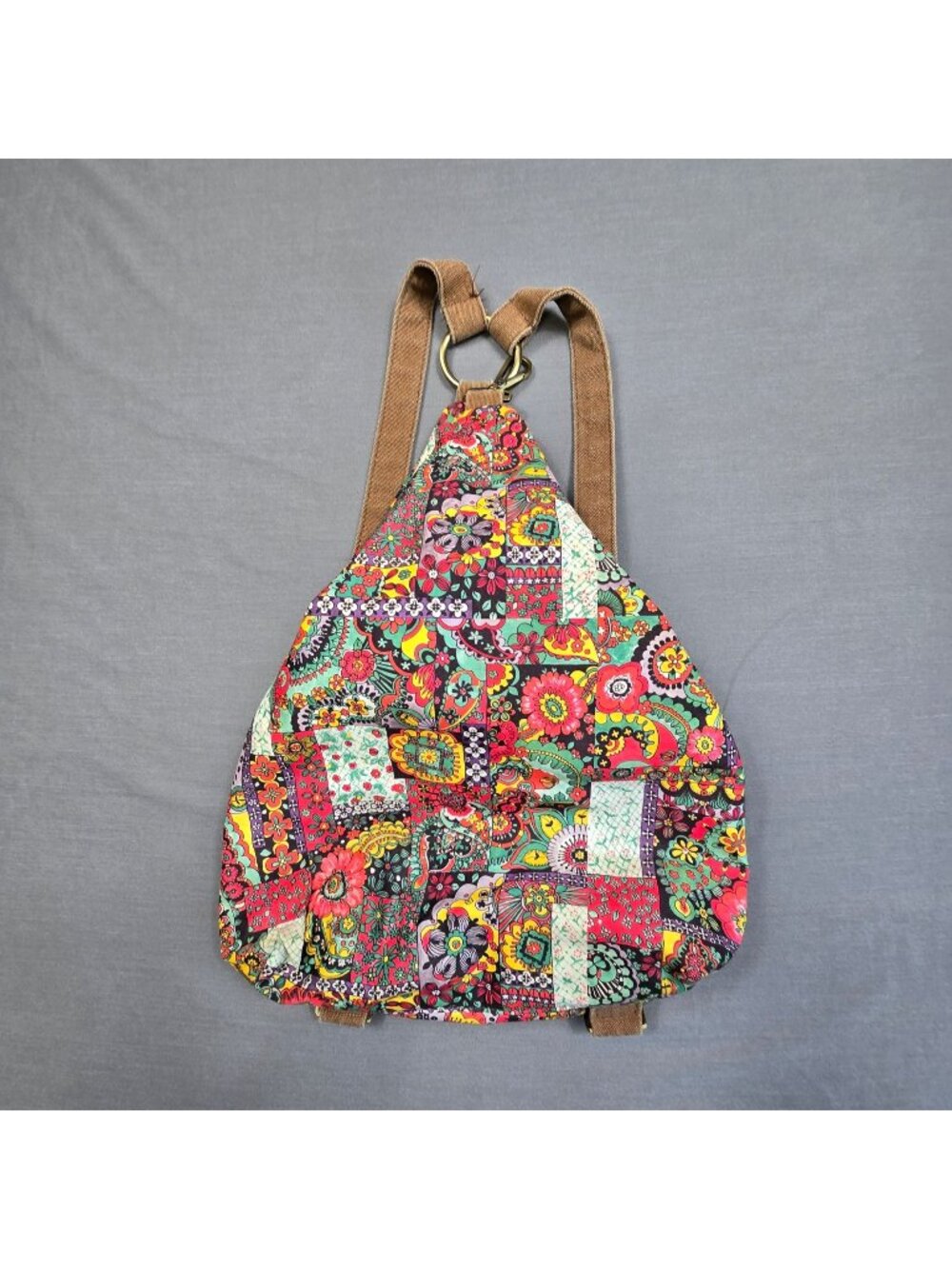 Black Butterfly Womens Backpack Floral Patchwork Colorful Bag Boho Festival